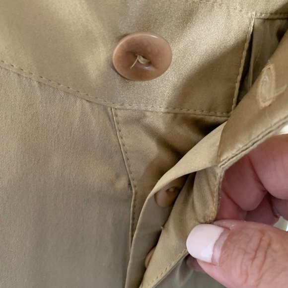 Joie Silk Gold Cargo Pants - Picture 5 of 6